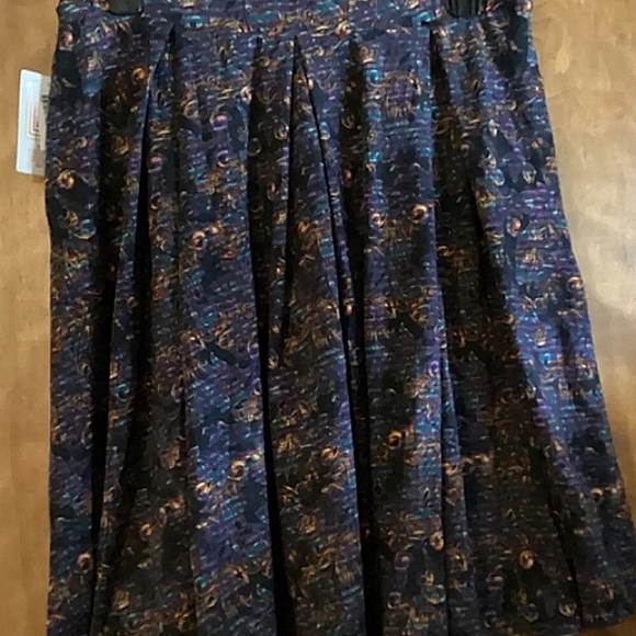 LulaRoe Madison Skirt Size 2X Black Purple Gold - Picture 6 of 6